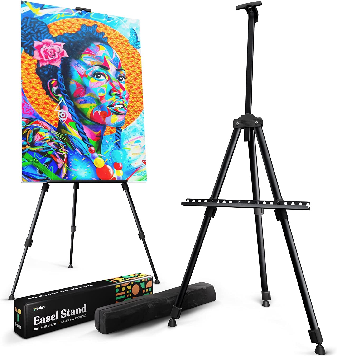 T-Sign 66" Reinforced Aluminum Artist Easel