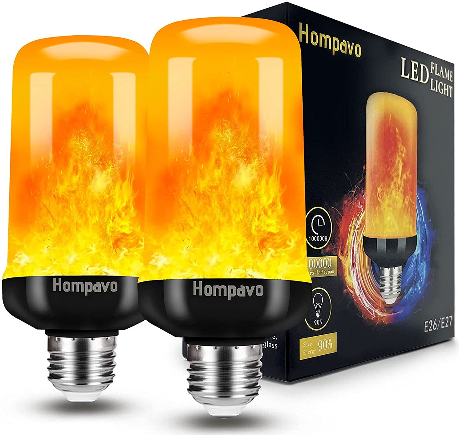 Hompavo LED Flame Light Bulbs