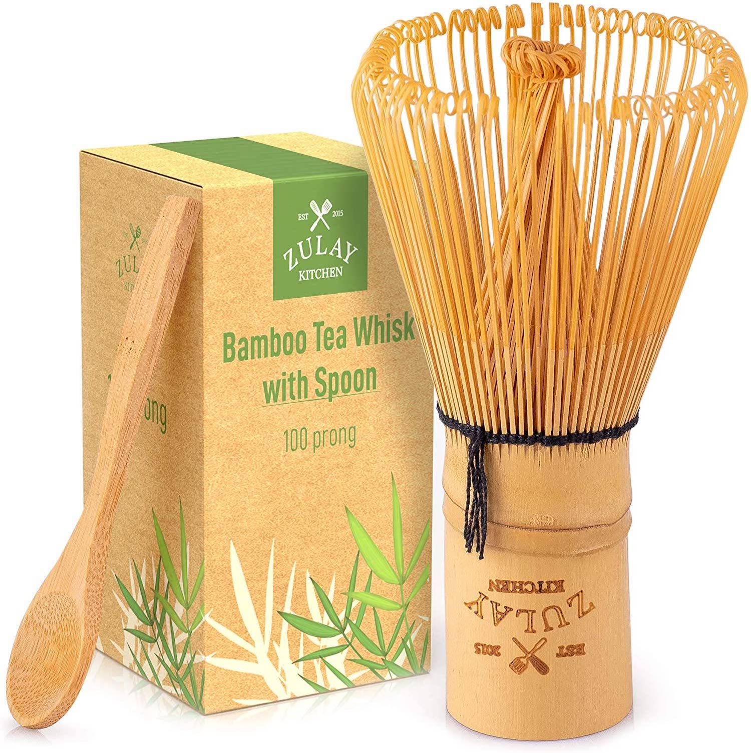 Zulay Kitchen Traditional Matcha Whisk &amp; Spoon