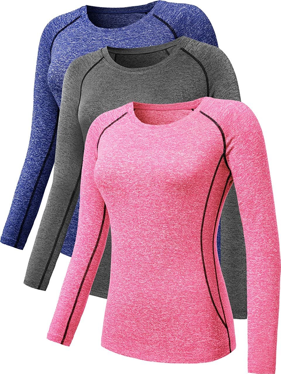 Neleus Women&#039;s 3 Pack Compression Shirts