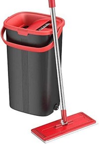TETHYS Flat Floor Mop and Bucket Set