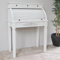 Fleuriel Solid Wood Secretary Desk