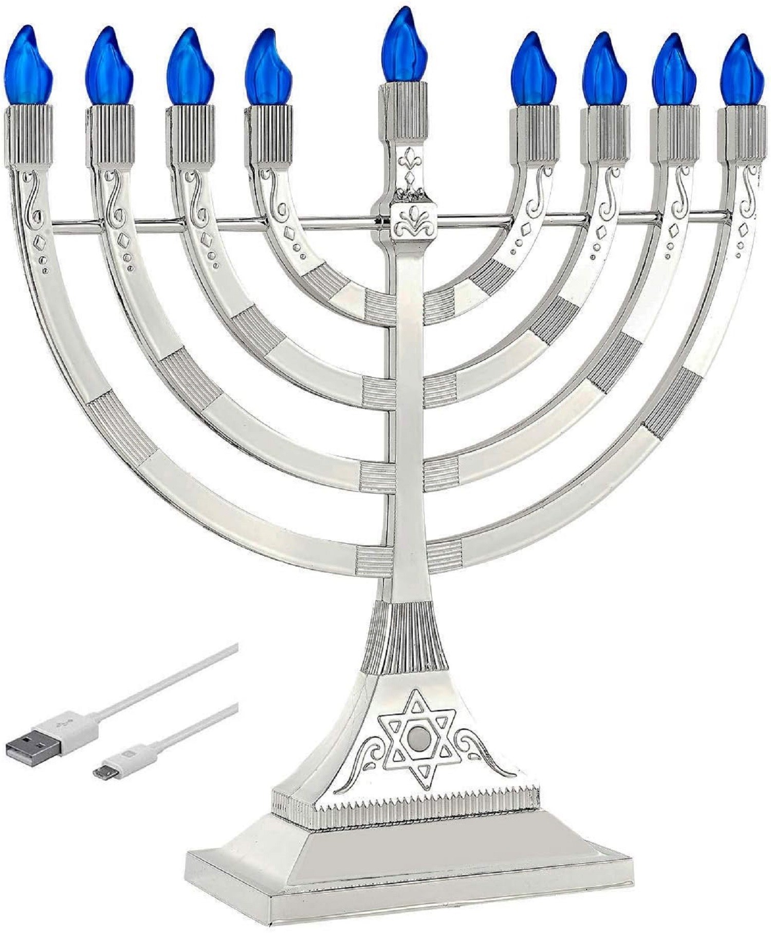 Zion Judaica Electric Chanukah Menorah