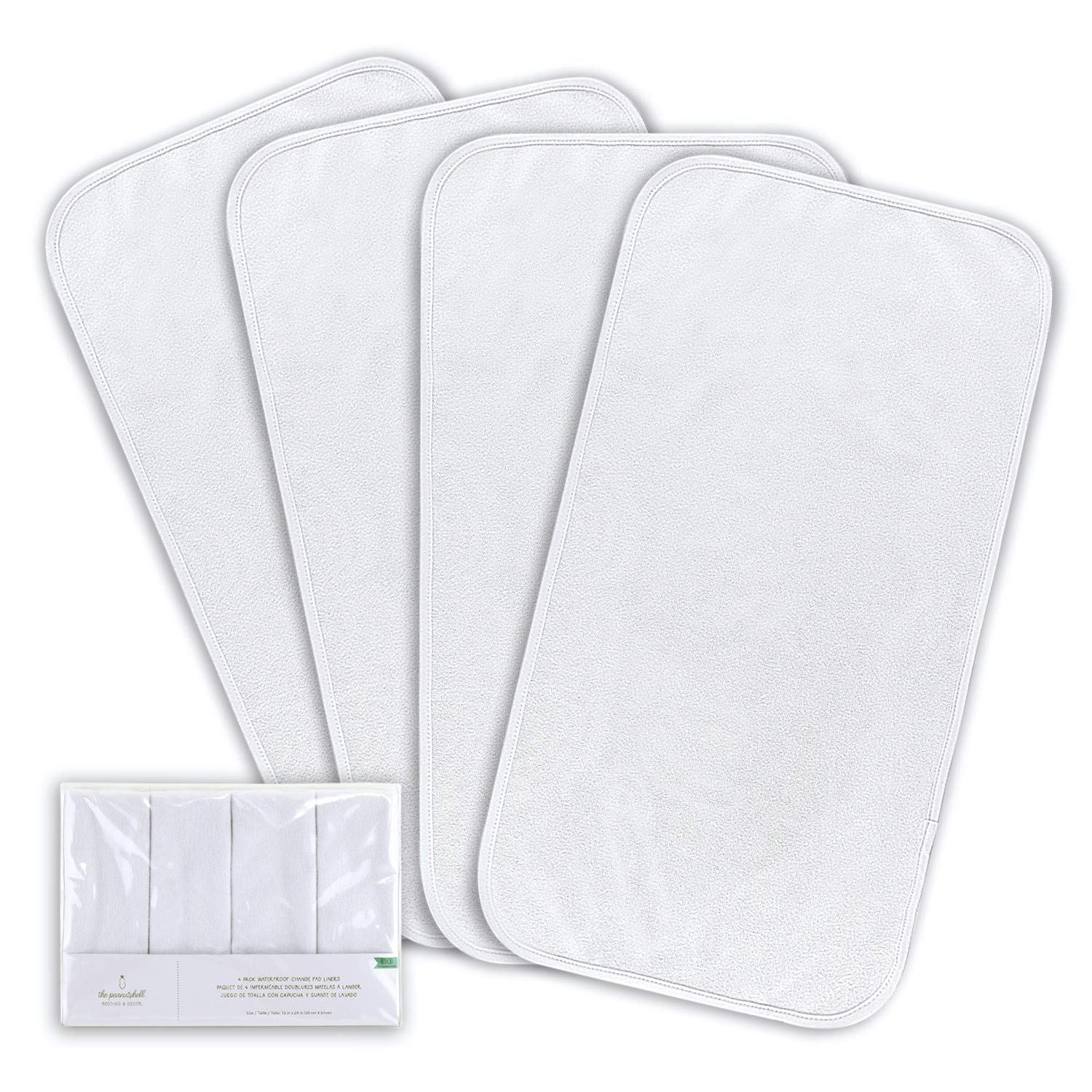 The Peanutshell Waterproof Changing Pad Liners, 4-Pack