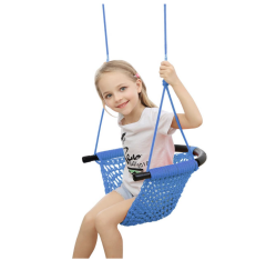 ROPECUBE Hand-Knitting Toddler Swing, Swing Seat for Kids with Adjustable Ropes