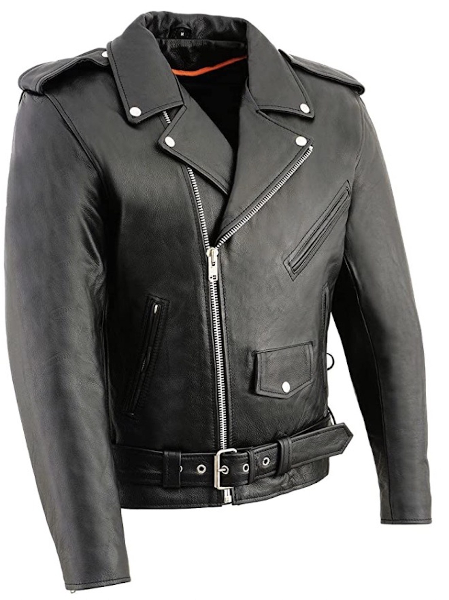 Milwaukee Leather Police Style Motorcycle Leather Jacket