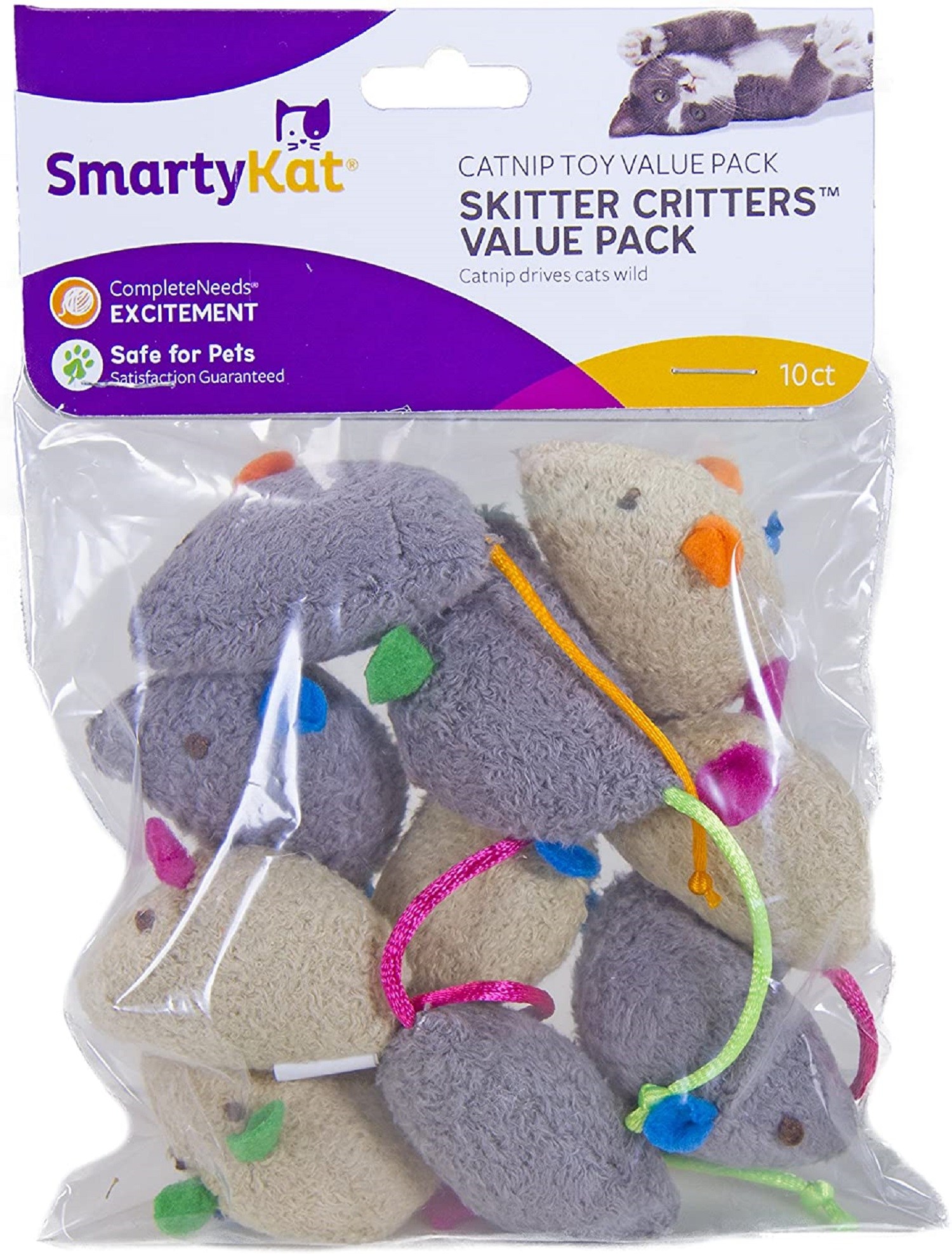 SmartyKat Skitter Critters Catnip Toy Mice