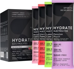 Sports Research Hydrate Electrolytes Powder Packets