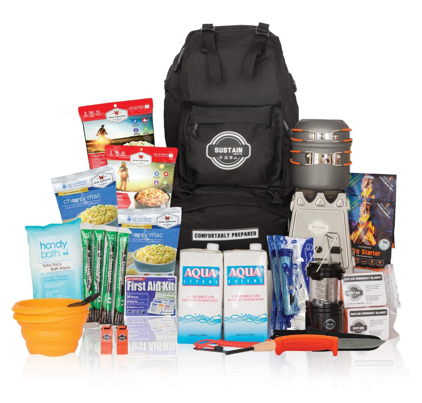Sustain Supply Co. Emergency Survival Kit for 2 People