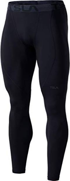 TSLA Emboss Pants Thermal Compression Sports Leggings