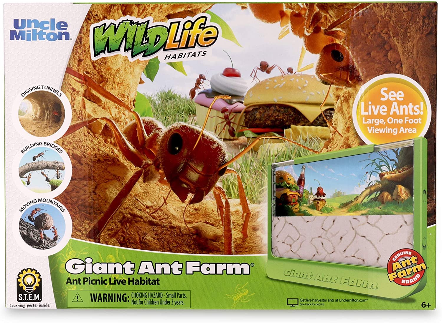 Uncle Milton Giant Ant Farm New Design Kit